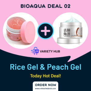 Pack Of 2 Bioaqua Rice Gel And Peach Gel Extract Acid Exfoliating Face Gel Cream (140g)