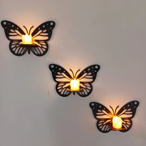 DIY Miniature shelves Wooden Butterfly